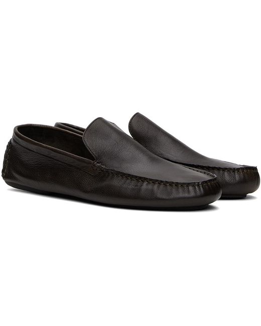 The Row Black Lucca Loafers for men