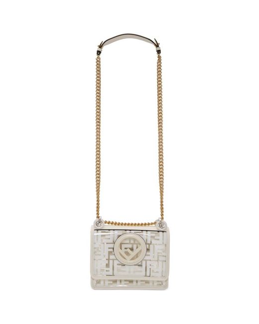 Fendi Transparent And White Small F Is Kan I Bag