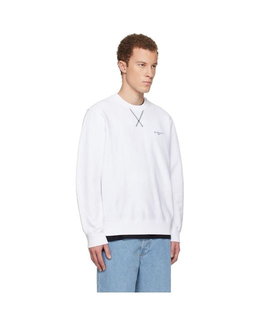 Givenchy White Couture Seam Sweatshirt for men