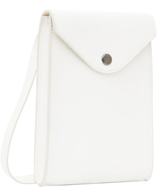 Lemaire White Enveloppe Strap Pouch for men