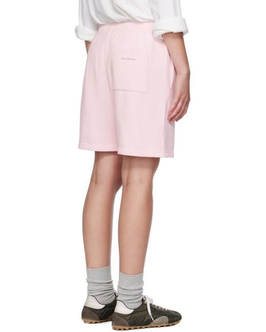 Acne Pink Fleece Shorts