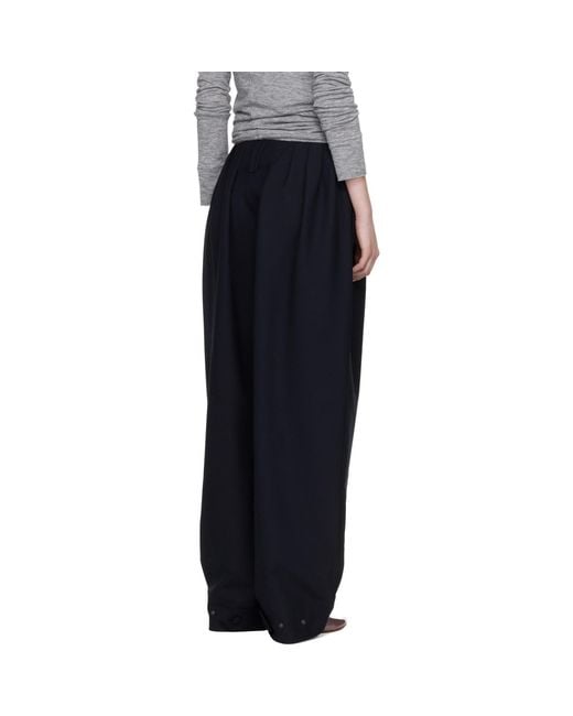 OPEN YY Black Full Gather Trousers