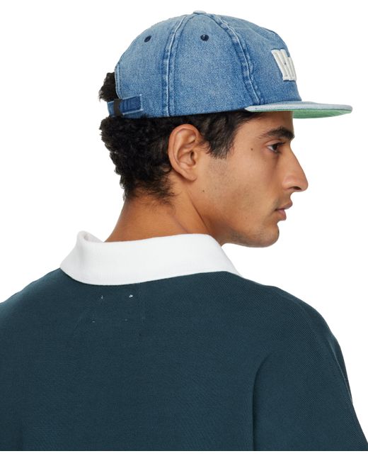 Rhude Blue Logo Denim Cap for men