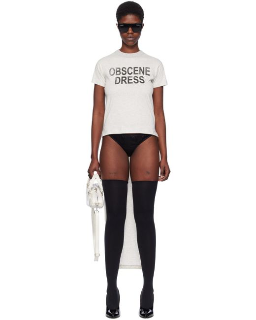 VAQUERA Black 'obscene Dress' T-shirt