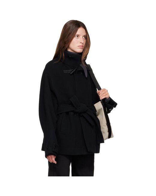 Lemaire Black Short Duffle Coat