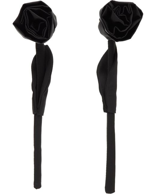 Simone Rocha Black Rose Earrings
