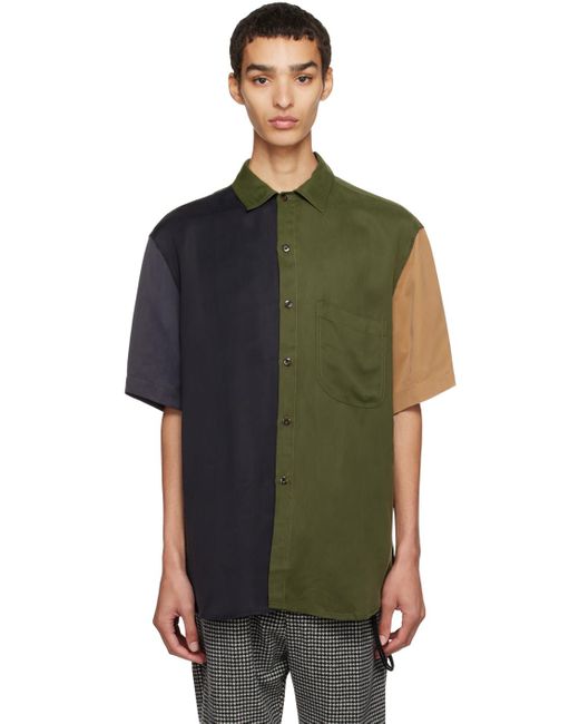 Song For The Mute Green Oversized Shirt for men