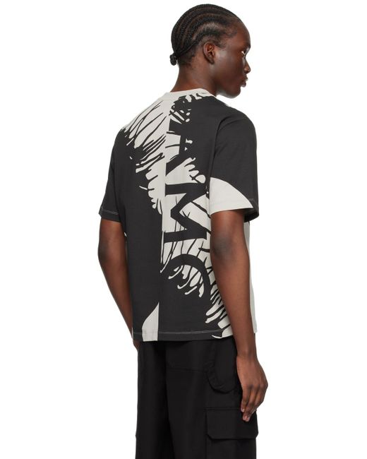 T-shirt gris à image à logo Ferragamo pour homme en coloris Black