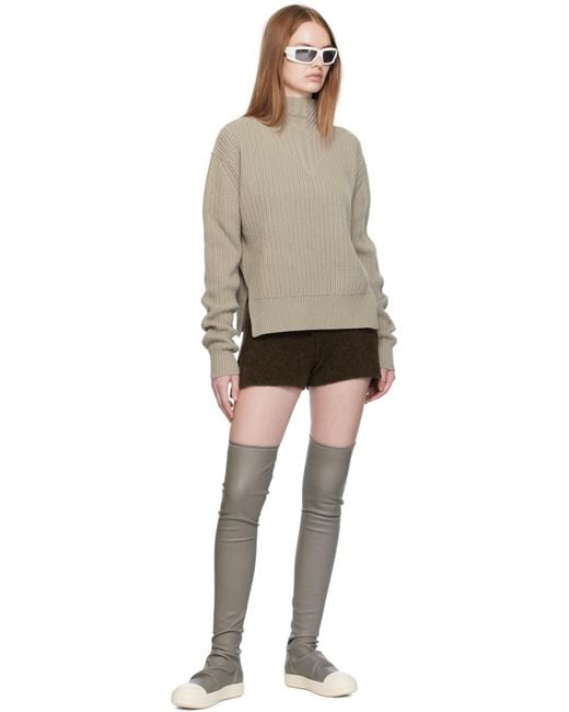 Rick Owens ブラウン Concordians アルパカ ニット ショートパンツ Black