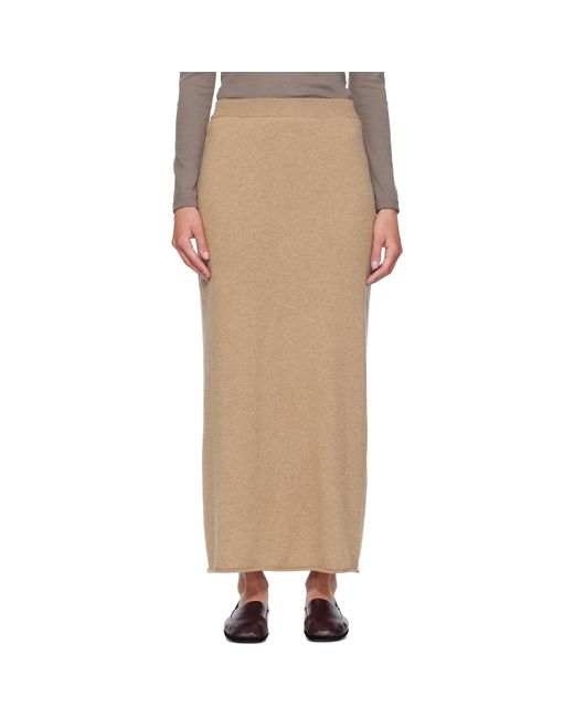 Lisa Yang Natural Charlotta Midi Skirt