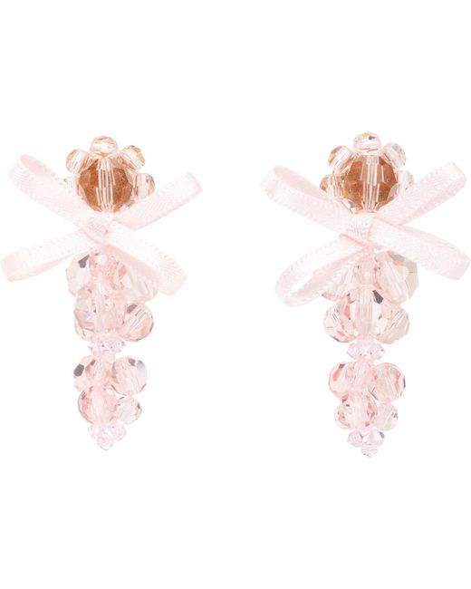 Simone Rocha Black Petite Bow Cluster Earrings