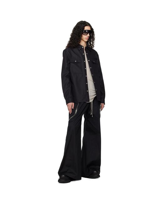 Rick Owens Black Temple Outer Shirt for men