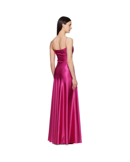 Alaïa Purple Slip Silk Maxi Dress