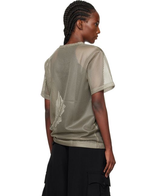 T-Shirt Gris En Filet Comme des Garçons en coloris Black