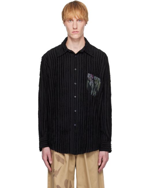 Collina Strada Black Convention Button Up Shirt for men