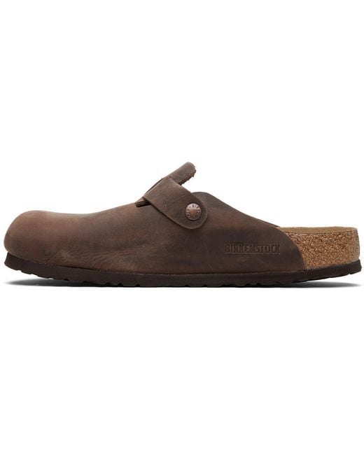 Birkenstock Black Regular Boston Soft Footbed Slip-On Loafers for men