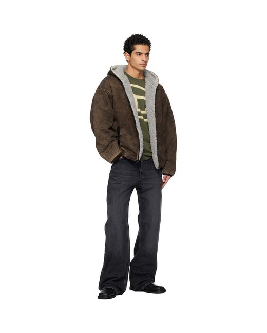 DIESEL Black S-Bryan Reversible Jacket for men