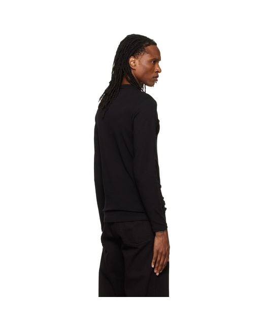 Tom Ford Black Cotton Henley for men
