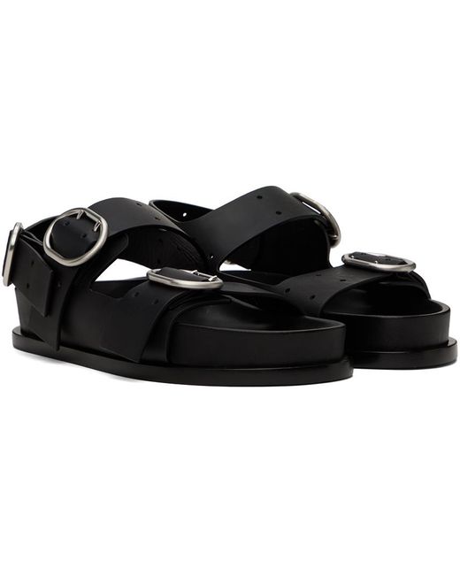 Jil Sander Black Pin-buckle Flat Sandals for men