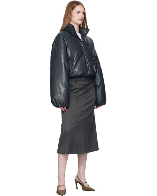 Blouson Lilima Noir En Cuir Synthétique Rembourré En Duvet Nanushka en coloris Black