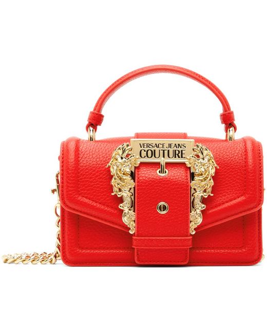 Versace Jeans Red Curb Chain Bag