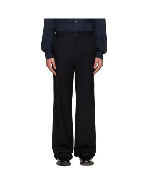 Hope Black Straight-Fit Trousers for men