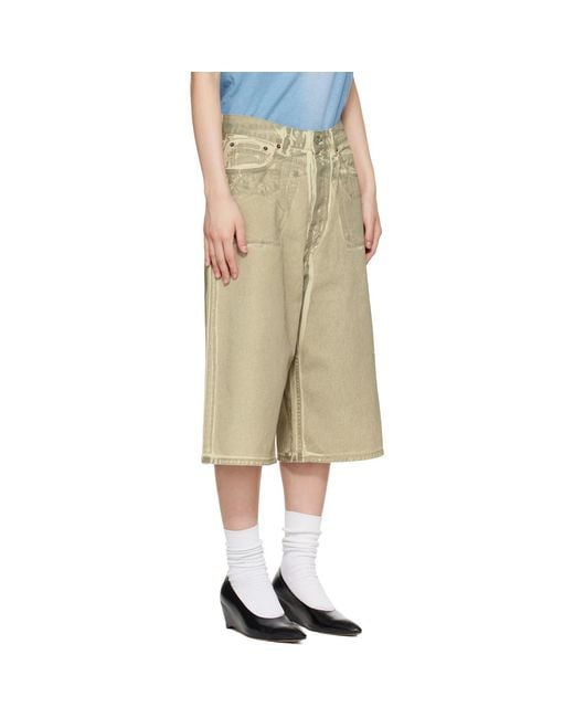 Acne Natural Overdyed Denim Shorts