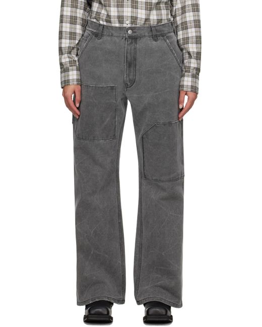Acne Gray Patch Jeans for men