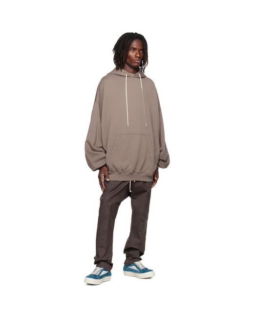 Rick Owens Brown Tower Hun Hoodie for men