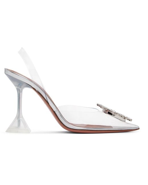 AMINA MUADDI Black Begum Glass Sling Heels