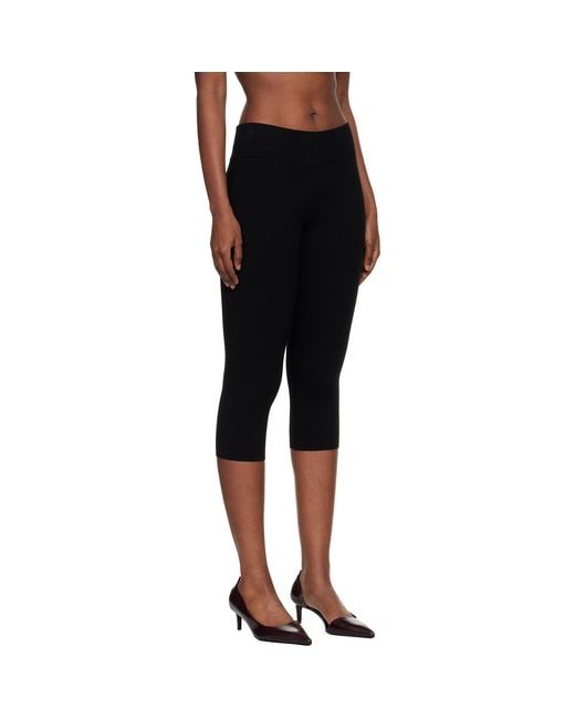 Totême Black Capri Knit Leggings