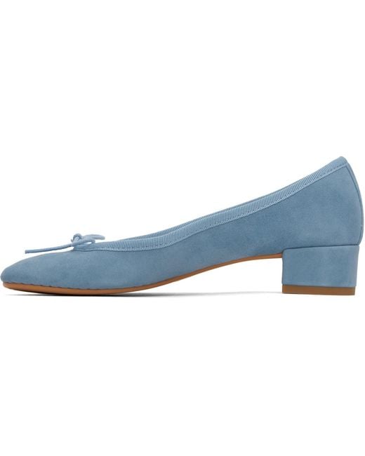 Repetto Blue Camille Rubber Sole Heels