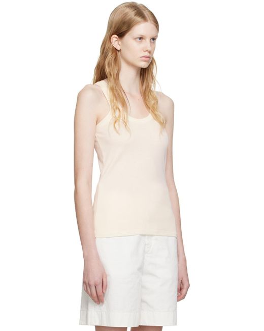 Lemaire Natural Off-white Rib Tank Top