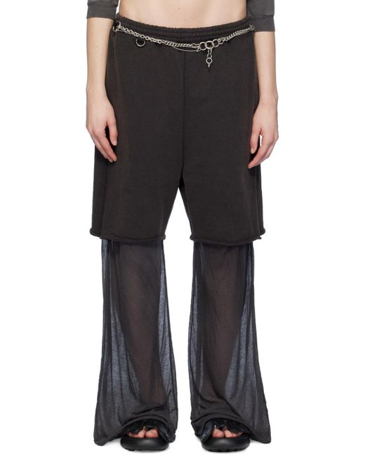 Pantalon de détente étagé noir Doublet en coloris Black