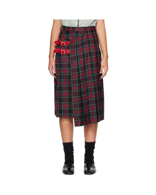 Undercover Black Up2F1603 Midi Skirt