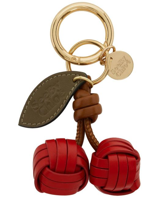 See By Chloé Red My Sbc Cherry Keychain