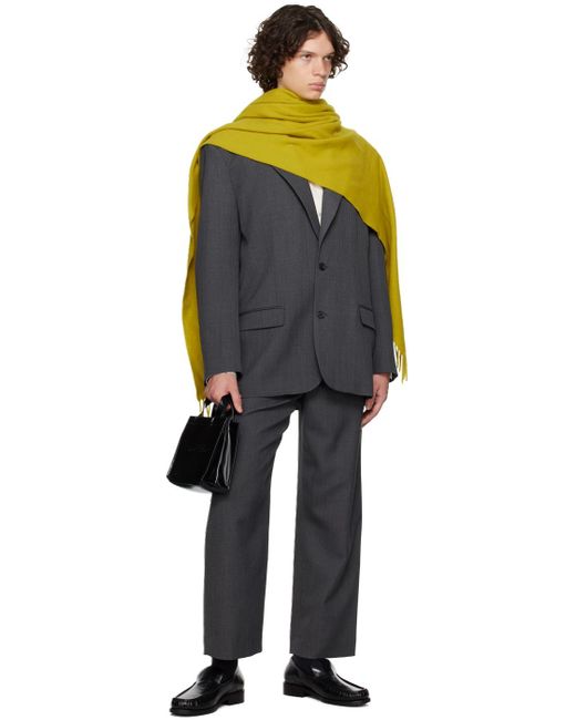 Acne Yellow Oversized Scarf for men