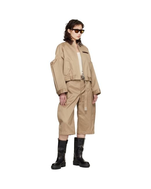 Sacai Natural Cotton Chino Jacket