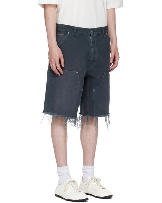 Maison Margiela Blue Stud Shorts for men