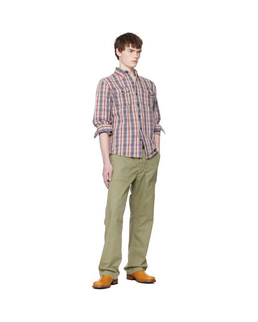 RRL Red Off- Lee Shirt for men