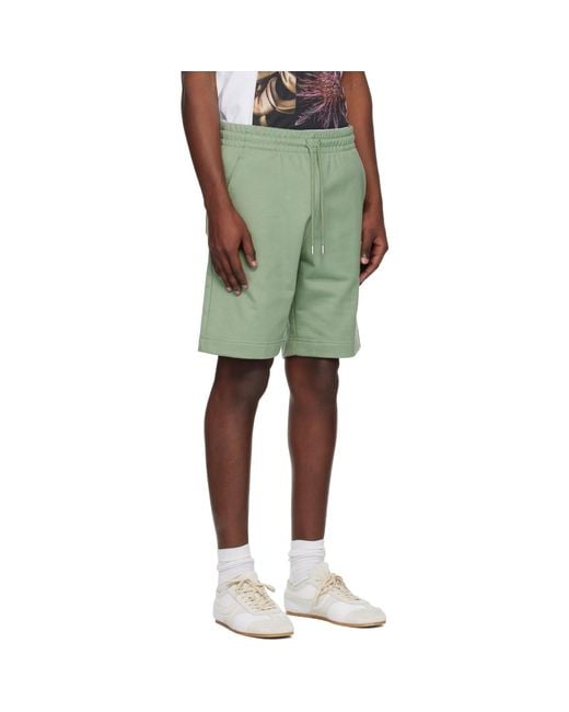 Dries Van Noten Green Drawstring Shorts for men