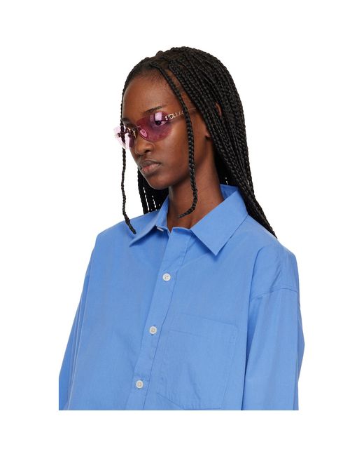 Gucci Black Block Bending Sunglasses
