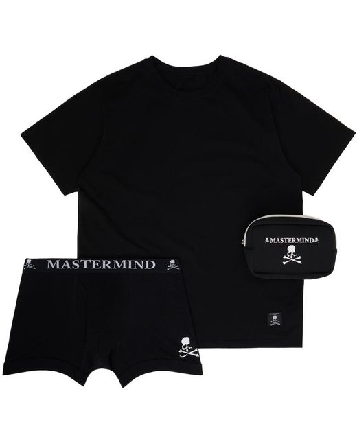 メンズ MASTERMIND WORLD ブリーフ&tシャツ セット Black
