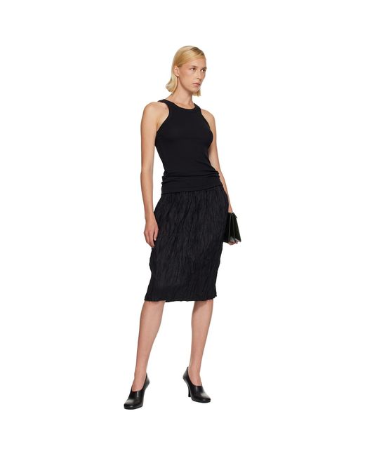 Totême Black Curved Rib Tank Top