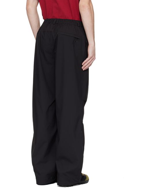 【関税込み】RAINS ブラック Suva Hardshell ワイドパンツ Rains® Suva Hardshell Pants Wide in Gleam for $215 | Free