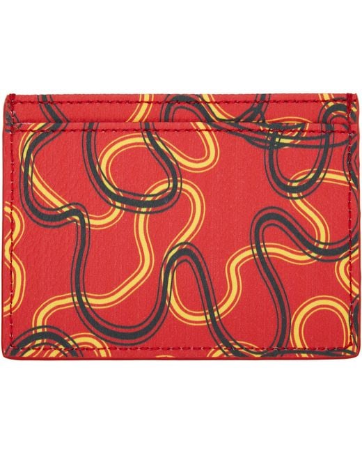 Vivienne Westwood Red Flat Card Holder for men