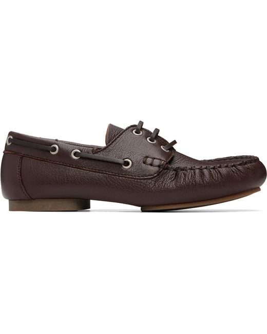 A.P.C. Brown Camille Boat Shoes for men