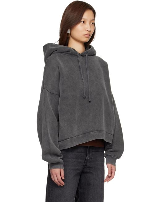 Acne Black Logo Patch Hoodie