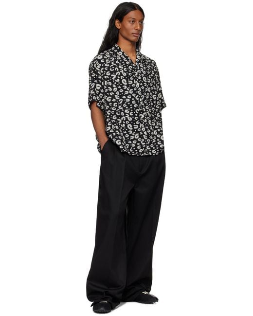 TAKAHIROMIYASHITA The Soloist Black Leopard Shirt for men