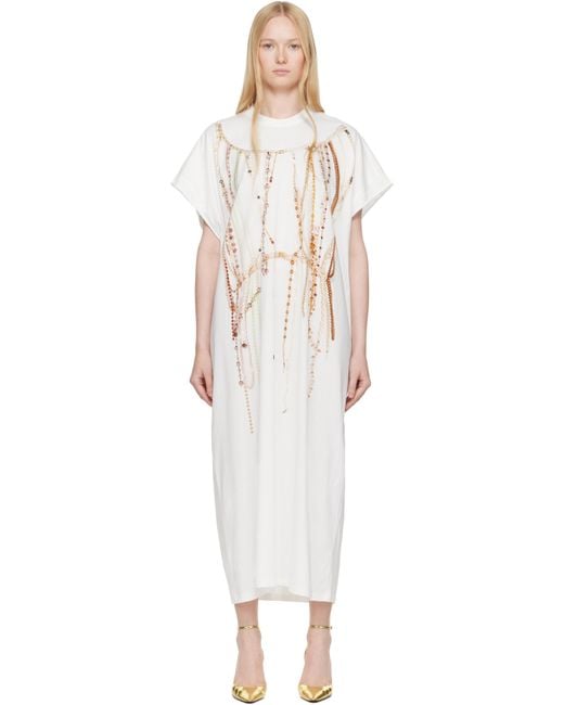 MM6 by Maison Martin Margiela ホワイト Basic Jersey ミディアムワンピース Black